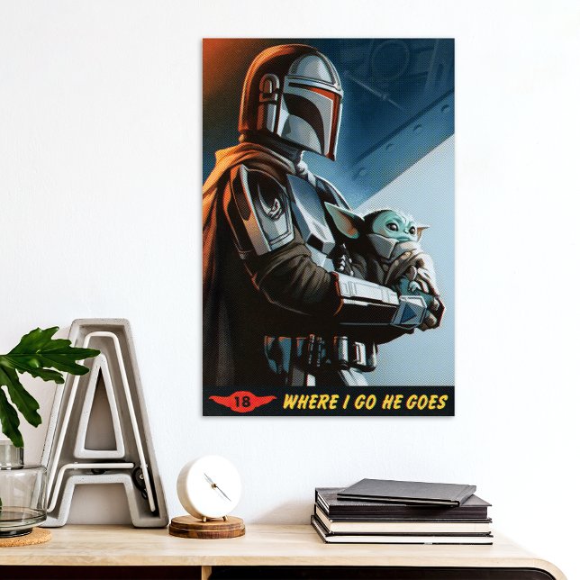 Where I Go He Goes Color Halftone Graphic Poster (Creator Uploaded)