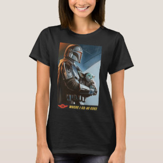 Where I Go He Goes Color Halftone Graphic T-Shirt