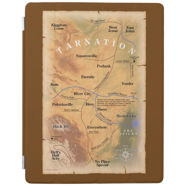 Where in Tarnation? (Funny Map) iPad Smart Cover (Front)