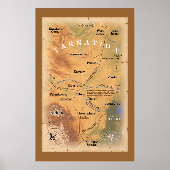 Where in Tarnation? (Funny Map) Poster (Front)