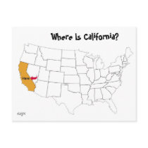Where Is California? Postcard Where Is California? Postcard