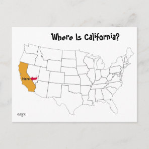 Where Is California? Postcard