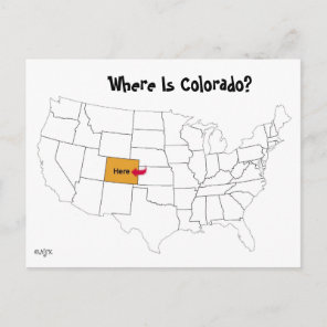 Where Is Colorado? Postcard
