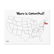 Where Is Connecticut? Postcard Where Is Connecticut? Postcard