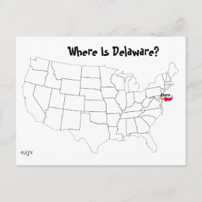 Where Is Delaware? Postcard