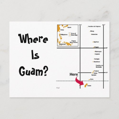 Where Is Guam Postcard