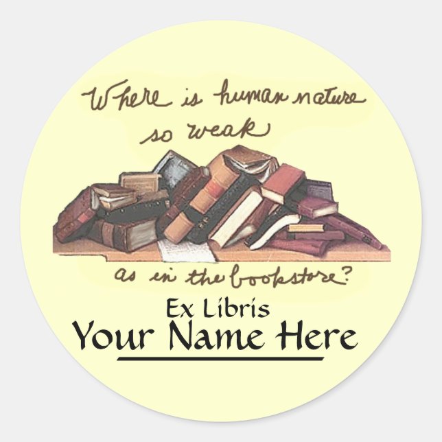 Where is Human Nature so Weak Bookplate (Front)