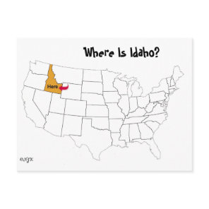 Where Is Idaho? Postcard