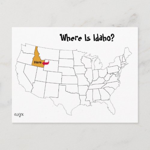 Where Is Idaho Postcard