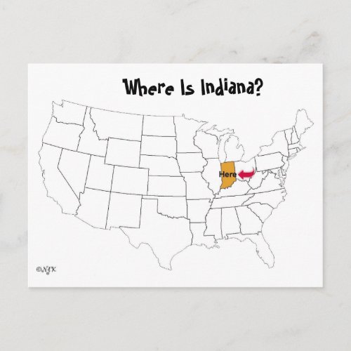 Where Is Indiana Postcard