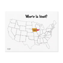 Where Is Iowa? Postcard Where Is Iowa? Postcard
