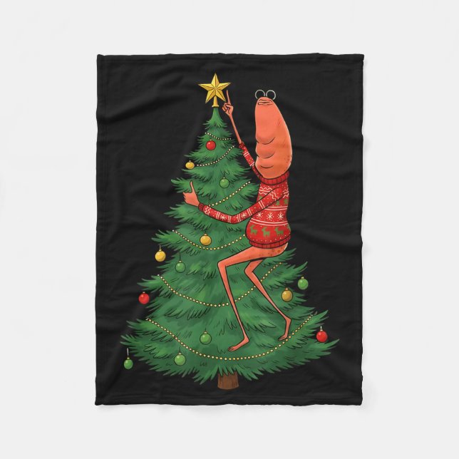 Where Is Jimbo James Marcus The Worm Christmas  Fleece Blanket (Front)