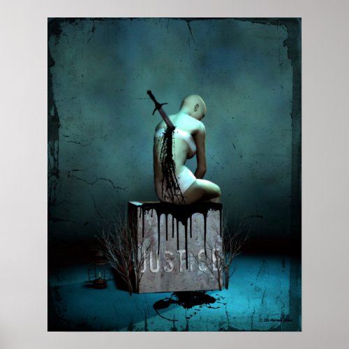 Where Is Justice Gothic Art Poster