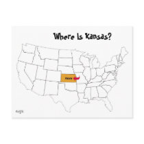 Where Is Kansas? Postcard Where Is Kansas? Postcard