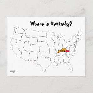 Where Is Kentucky? Postcard