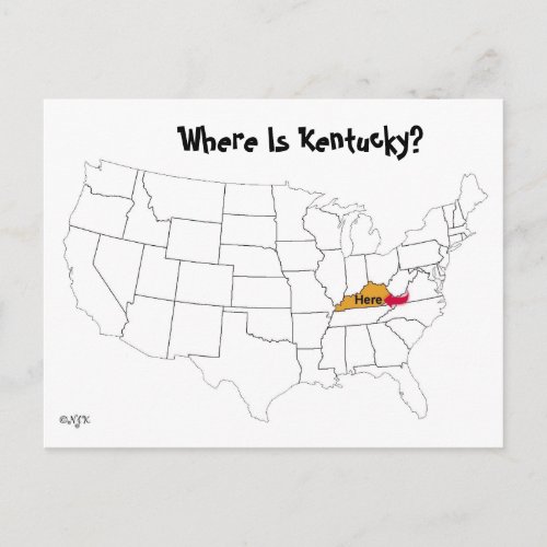 Where Is Kentucky Postcard