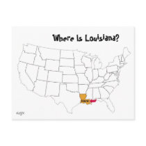 Where Is Louisiana? Postcard Where Is Louisiana? Postcard