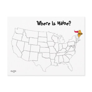 Where Is Maine? Postcard