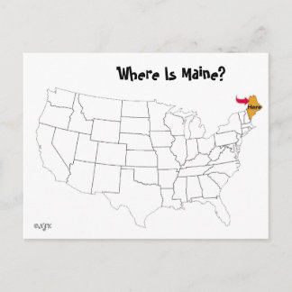 Where Is Maine? Postcard