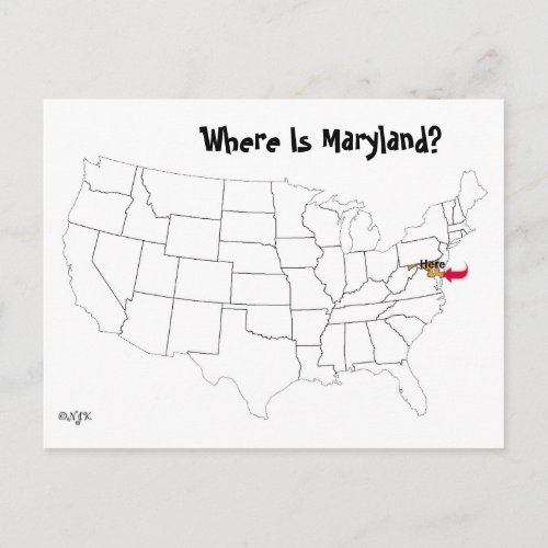 Where Is Maryland Postcard