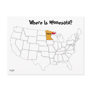 Where Is Minnesota? Postcard