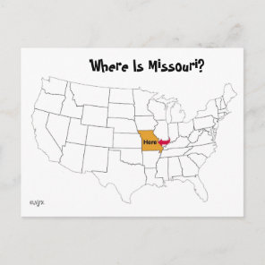 Where Is Missouri? Postcard