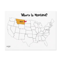 Where Is Montana? Postcard Where Is Montana? Postcard
