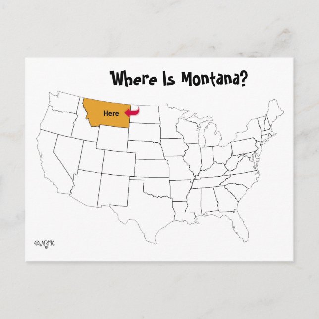 Where Is Montana? Postcard (Front)