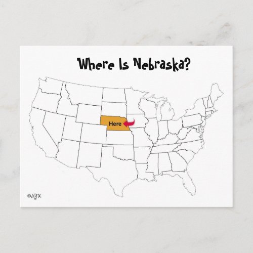 Where Is Nebraska Postcard