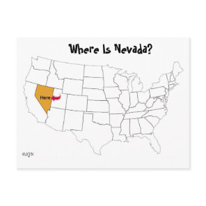 Where Is Nevada? Postcard