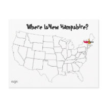 Where Is New Hampshire? Postcard Where Is New Hampshire? Postcard