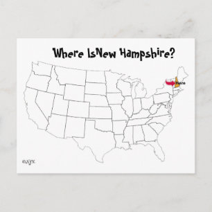 Where Is New Hampshire? Postcard