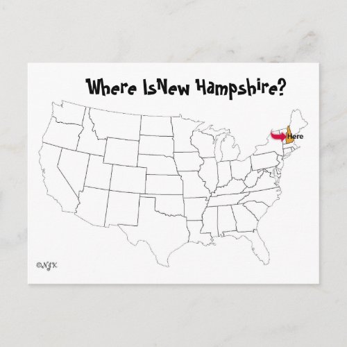 Where Is New Hampshire Postcard
