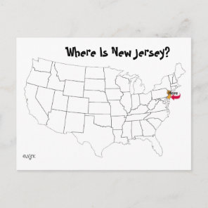 Where Is New Jersey? Postcard