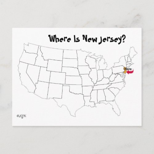 Where Is New Jersey Postcard