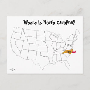 Where Is North Carolina? Postcard