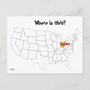 Where Is Ohio? Postcard
