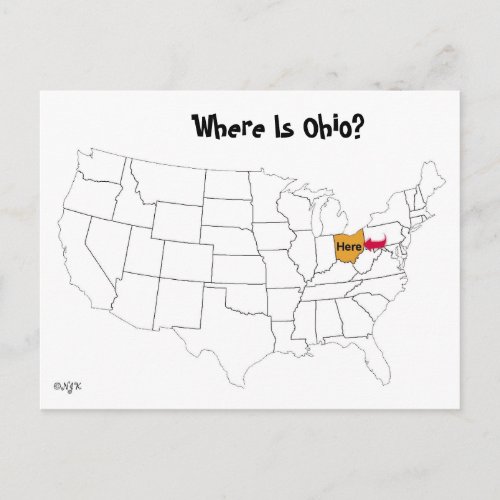 Where Is Ohio Postcard
