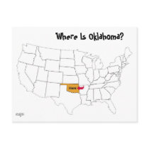 Where Is Oklahoma? Postcard Where Is Oklahoma? Postcard
