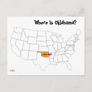Where Is Oklahoma? Postcard