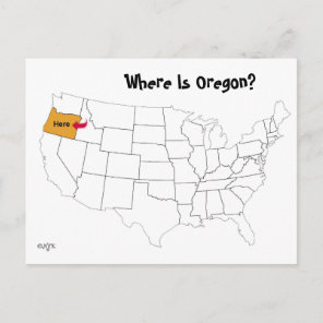 Where Is Oregon? Postcard