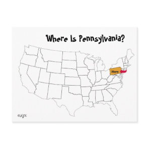 Where Is Pennsylvania? Postcard