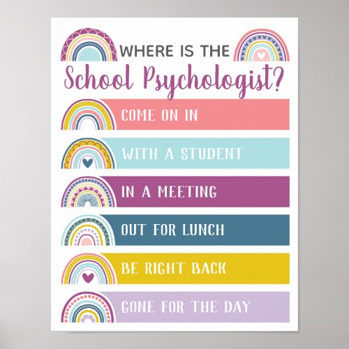 Where is Psychologist Office Door Sign Rainbow