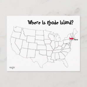 Where Is Rhode Island? Postcard