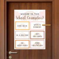 Where is School Counselor Office Door Sign Rainbow