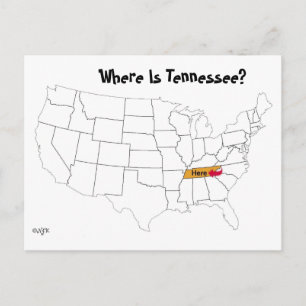Where Is Tennessee? Postcard