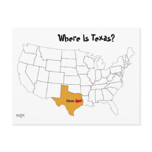 Where Is Texas? Postcard