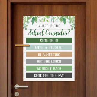 Where is the Counselor Office Door Sign
