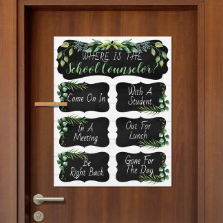 Where is the Counselor Office Door Sign