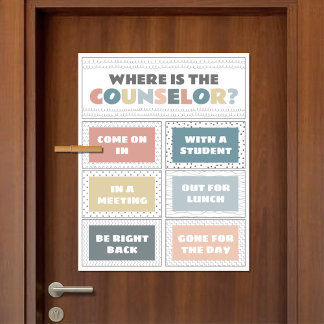 Where is the Counselor Office Door Sign
